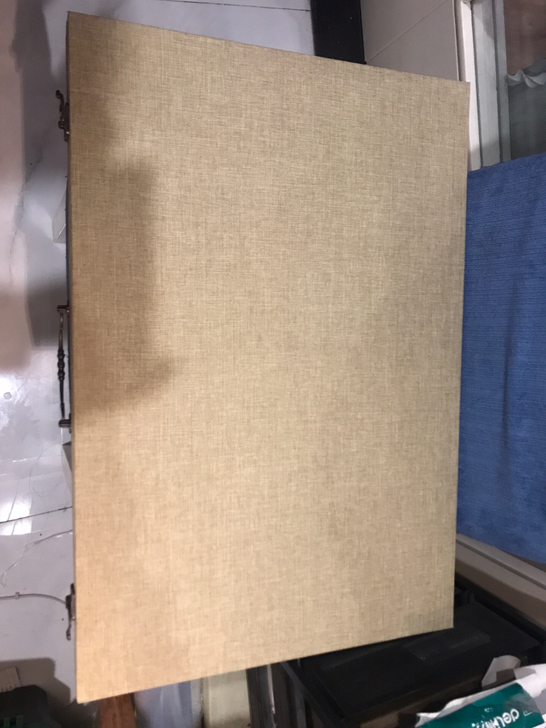 亚麻木工板闲置收藏盒，内尺寸56x42x2...