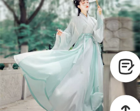 花溪子原创汉服【黛颜玉】白菜价晋制破裙交领...