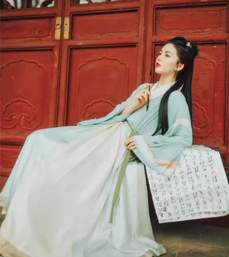 淡竹叶汉服花朝记，如图大全套晋制m码，仅试...