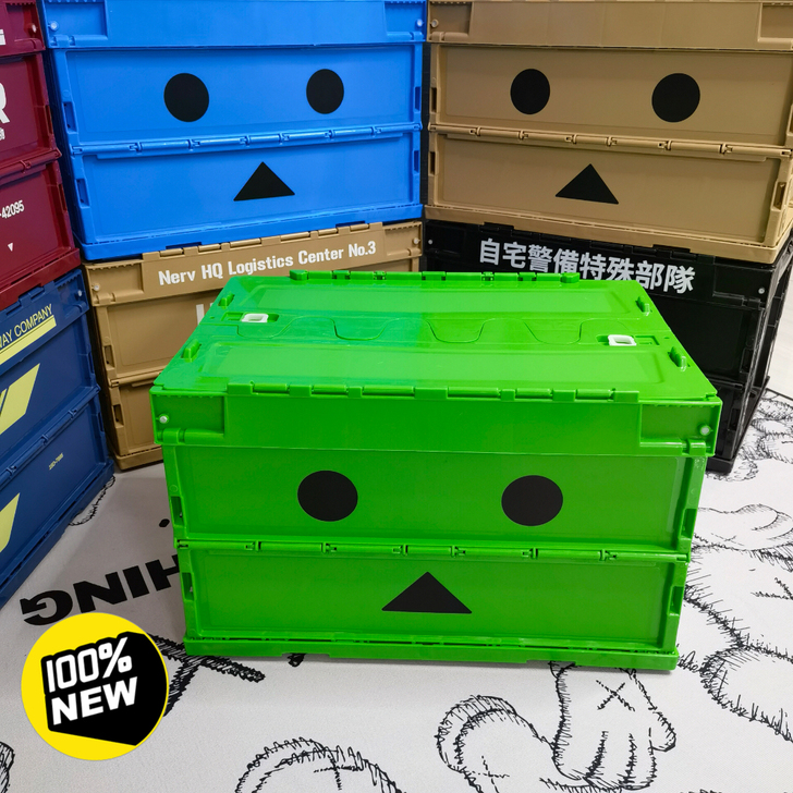 现货全新包邮阿愣纸盒人笑脸草原绿潮牌工业风...