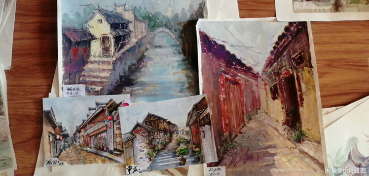 风景写生,水粉,水彩,素描大量作品出售