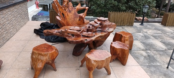 闲置根雕茶台
