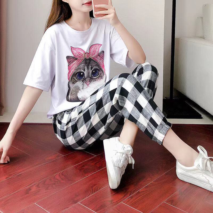 清仓处理，两件套夏季休闲运动套装薄款女宽松...