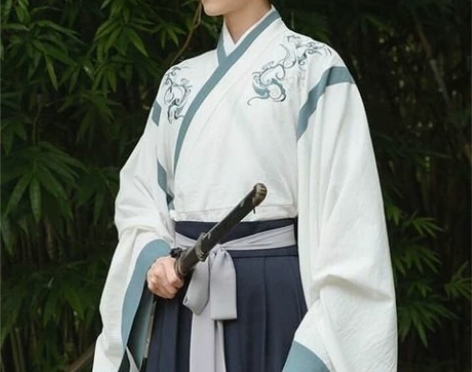汉服男学生古装日常班服精美刺秀改良齐腰襦裙...