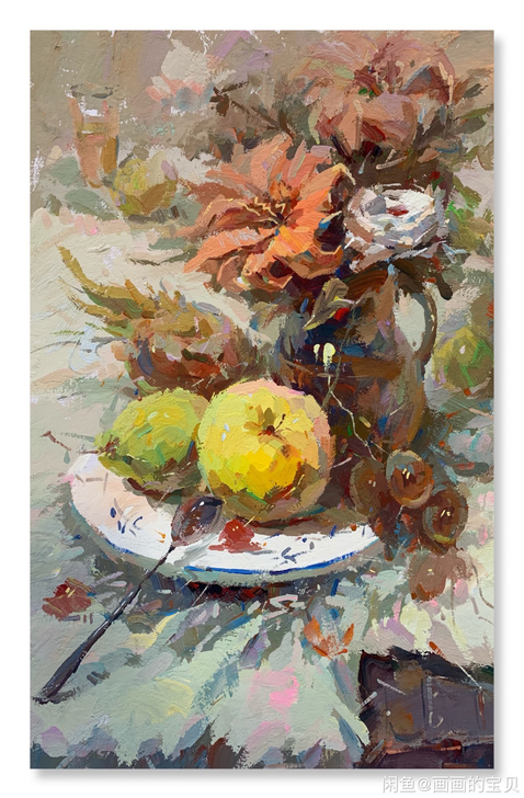 9幅八开色彩精品小静物，100一张，无签名。