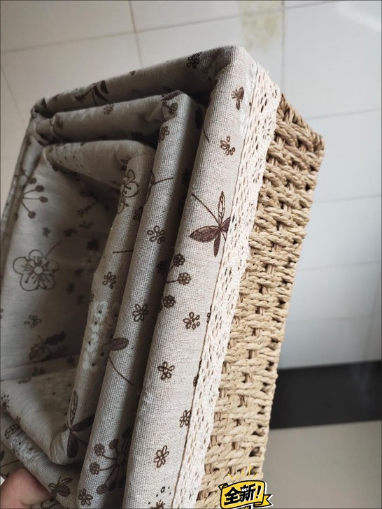 【低价包邮】藤编桌面收纳盒编织零食化妆品玩...