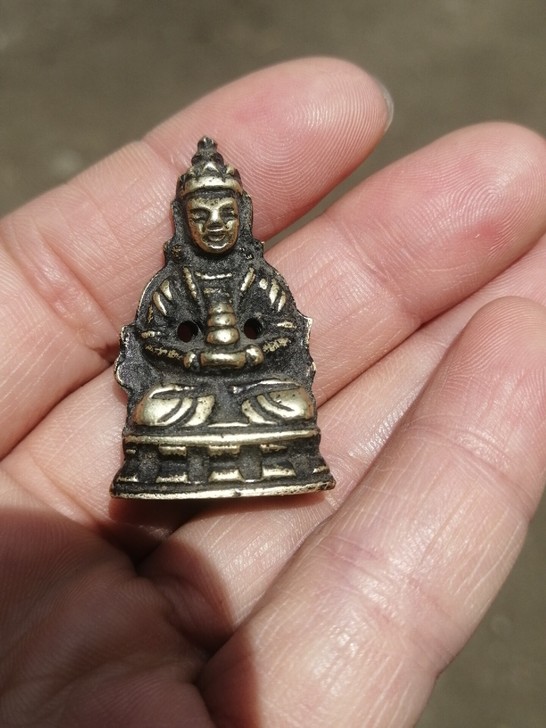 下乡收铜佛像,品相如图,尺寸高3.5cm,...