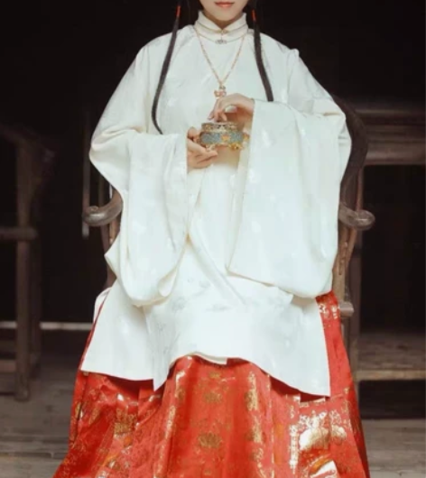 兰若庭专辑 太平有象蓝色织金马面裙s码  ...