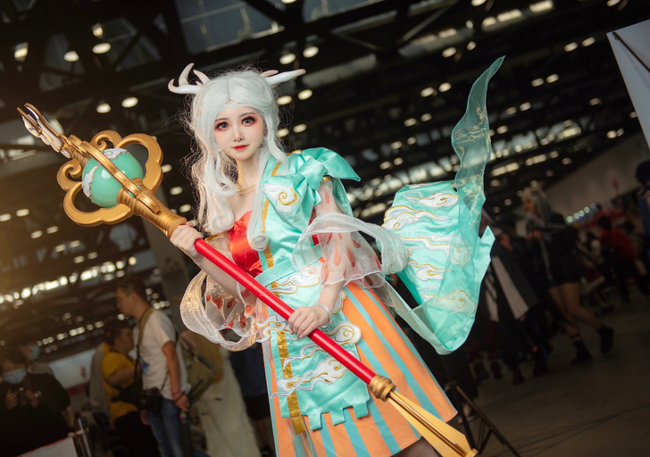 王者瑶cosplay 遇见神鹿 全套含武器...