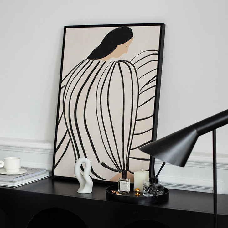 北欧复古装饰画摩登城市玄关客厅摆画抽象沙发...