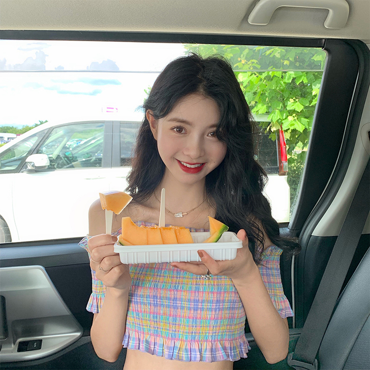 范智乔吊带背心女夏泫雅风网红外穿无袖上衣格...