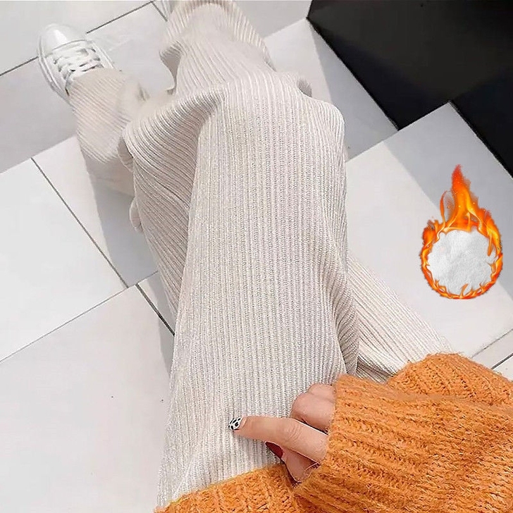 白色加绒灯芯裤 17.5包邮