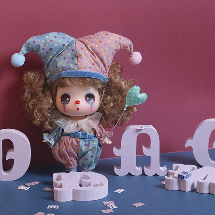 正版韩国冬己小丑娃娃芭蕾娃娃仿真精致女孩玩...