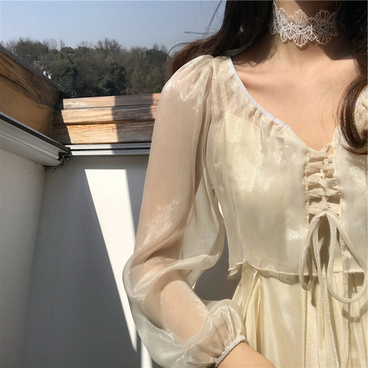 蕾丝雪纺衫