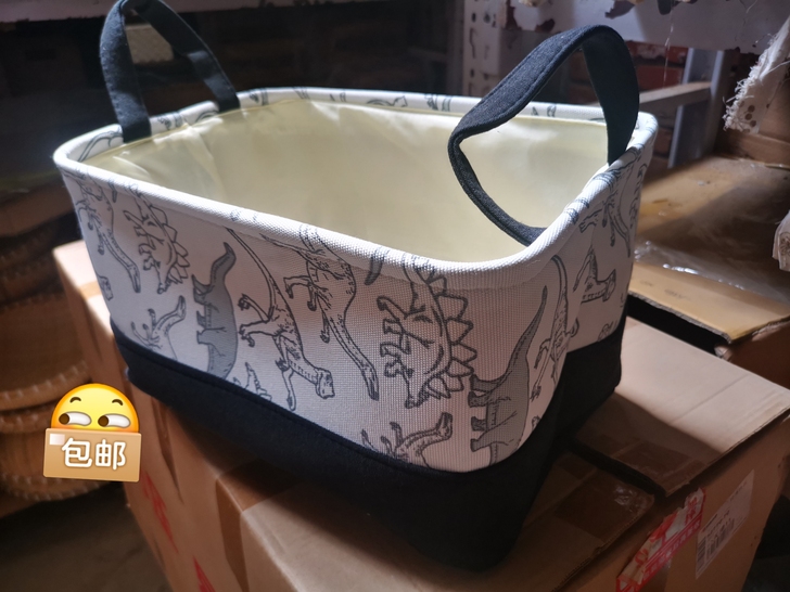 外贸布艺收纳篮儿童玩具安全收纳筐