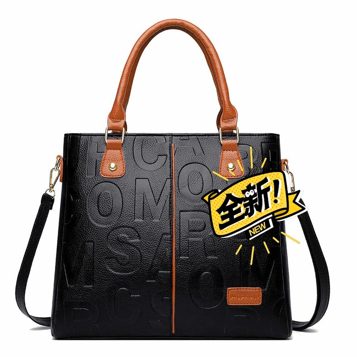 手提包女外出单肩包斜挎新款高级感包包女压花...