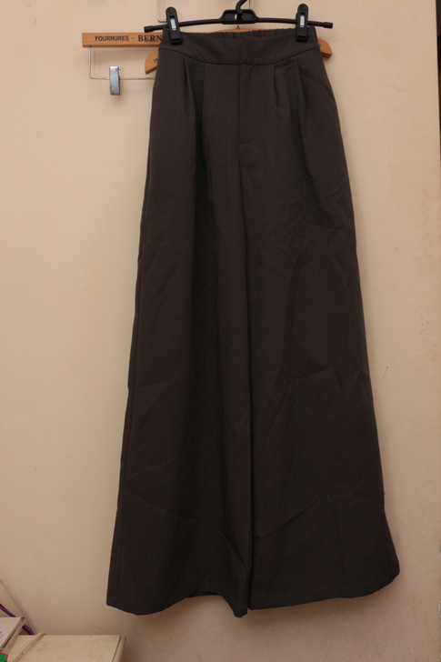 黑灰色阔腿裤喇叭裤直筒裤长裤休闲裤