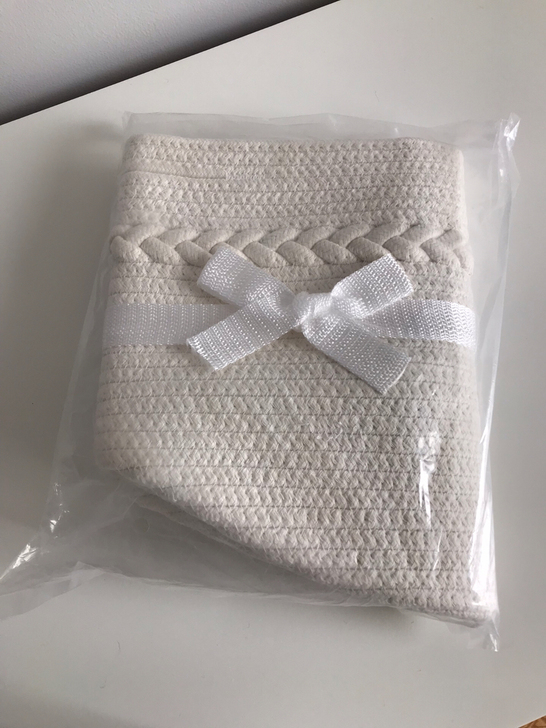 全新麻花纯棉线收纳筐