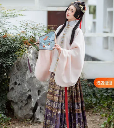 【江山万代】花朝记汉服满地金三色立领袄织金...