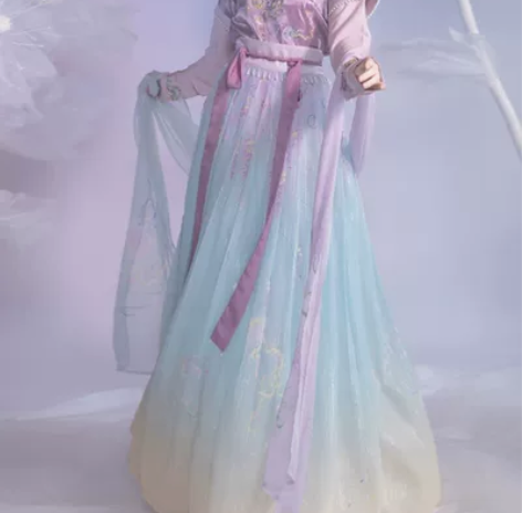 今时月汉服  海洋博物馆坦领套装 已经绝版...