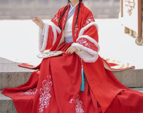 茗月萱【慕雪橙橙】原创汉服女秋汉元素宋制直...