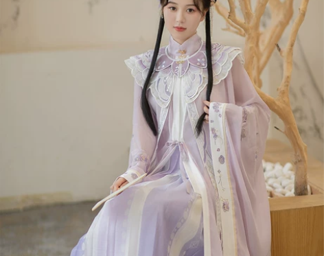 池夏 宋词:花簟春晓 明制大袖长衫压褶裙云...
