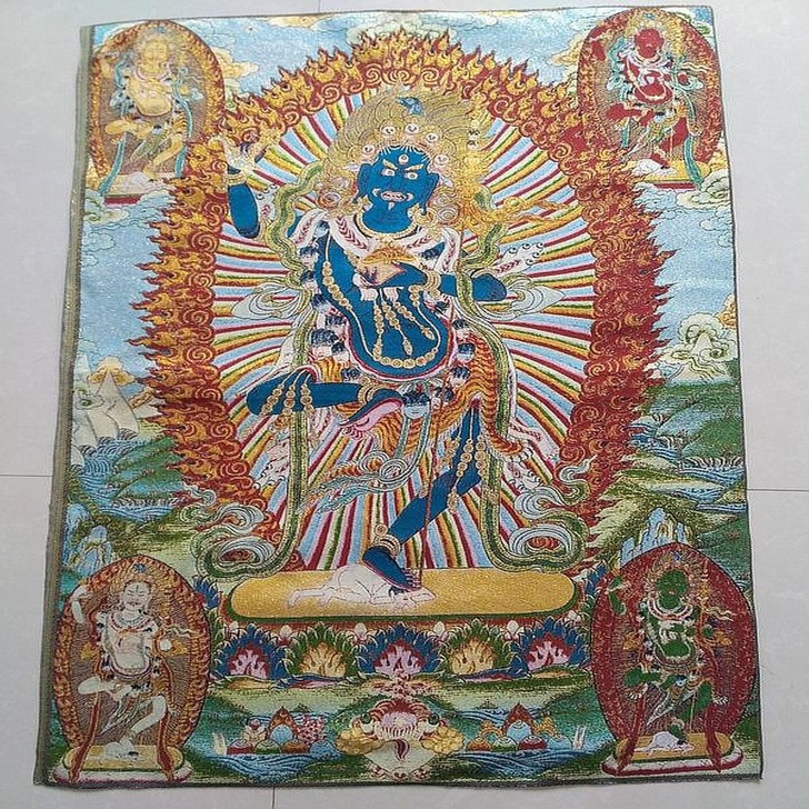 （结缘）藏式精品唐卡刺绣画 西藏唐卡挂画 ...