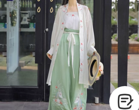 裳云兮《麋鹿》宋制汉服女宋裤三件套刺绣褙子...