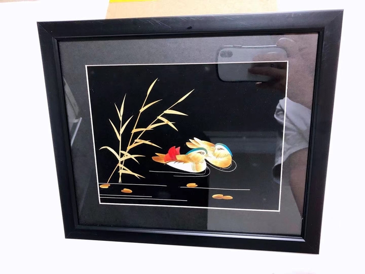 装饰画，麦秆手工制品装饰画，尺寸见下图，全...