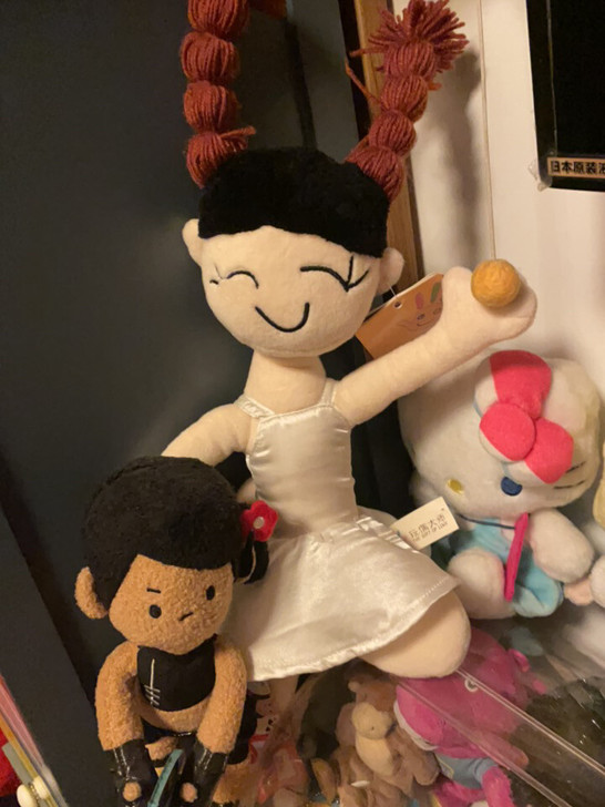 眯眯眼爱笑的女孩跳芭蕾舞的娃娃，老娃娃了，...