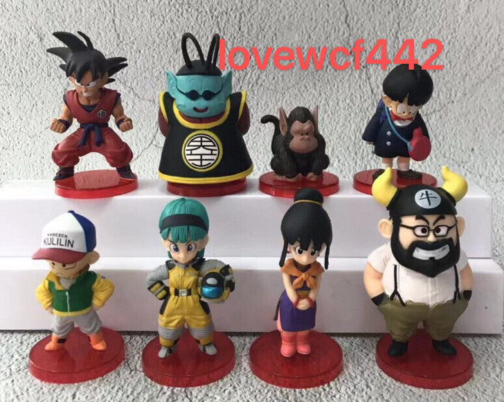 全套8款Q版七龙珠 比迪丽 小林 布玛 黑...