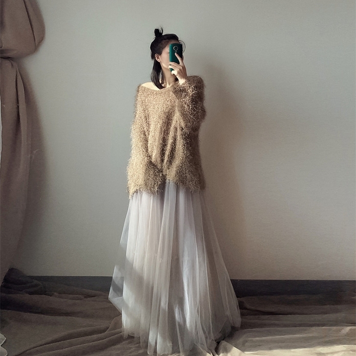 很仙三层网纱拼接半身裙 重工超仙大摆蓬蓬裙...