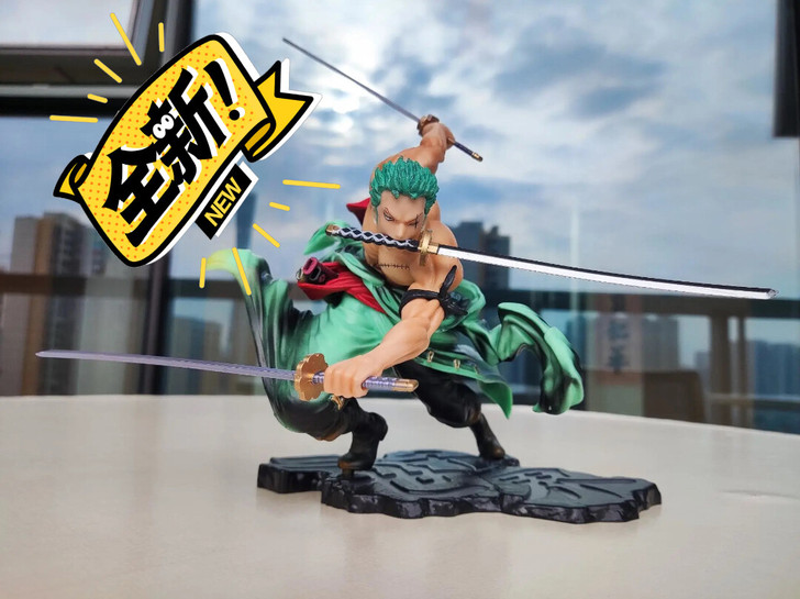 日本动漫海贼王手办 三千世界索隆 三刀流草...