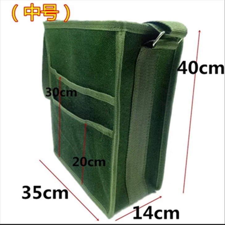 电工工具包帆布大加厚桶包袋耐磨多功能单肩维...