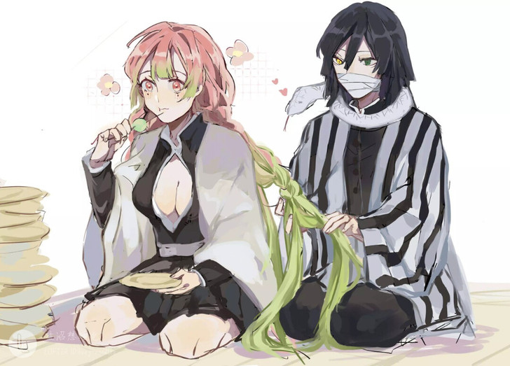 蛇恋cos鬼灭之刃甘露寺蜜璃恋柱 伊黑小芭...