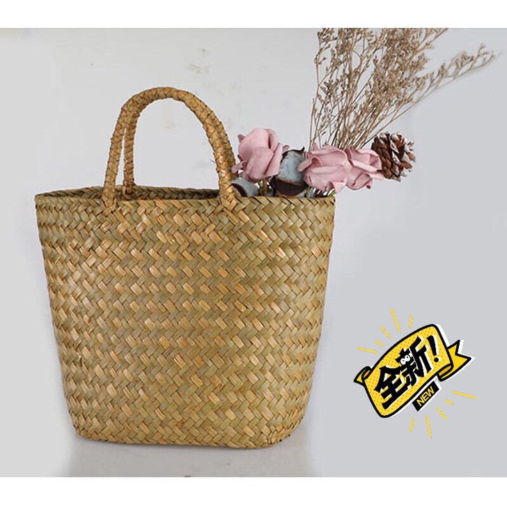 【简约复古INS新款编织包】复古手提包 度...