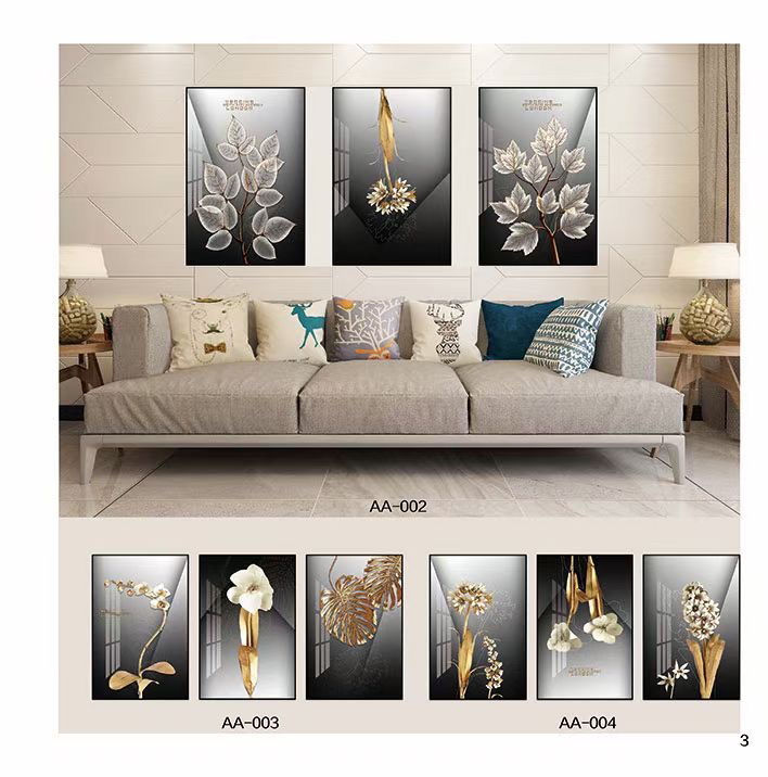 高档金属包边，酒店，家装，公司挂画，相框画...