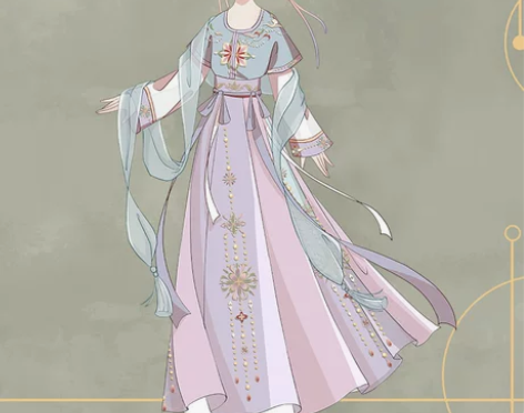 妃亦坊原创汉服女【琳琅】坦领半臂三件套齐腰...