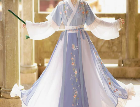 妃亦坊原创汉服女【蝶悦色】晋制半臂中国风交...