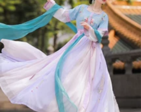 妃亦坊原创汉服女【琳琅】坦领半臂三件套齐腰...