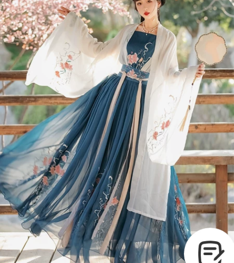 【出】蝉佩汉服女正品原创含娇中国风对襟齐腰...