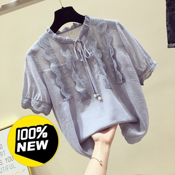 捡漏夏季新款雪纺衫大码胖妹妹200斤宽松洋...