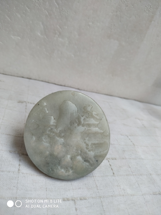 和田玉雕刻的山水画实物和图片一样，保真，包...