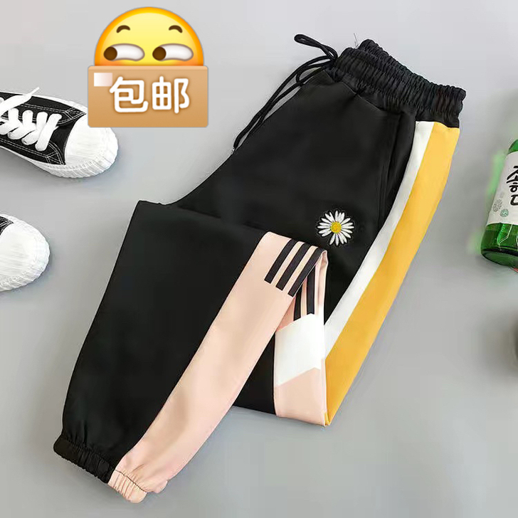 薄款ins运动裤子女2021夏季新款韩版学...