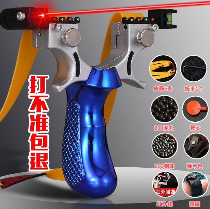 高配弹弓暴力98k精准度户外快压单工激光红...