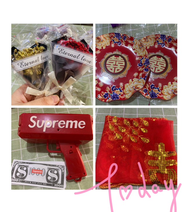 结婚用品，接亲道具，胸花，腕花，伴手礼，盖...