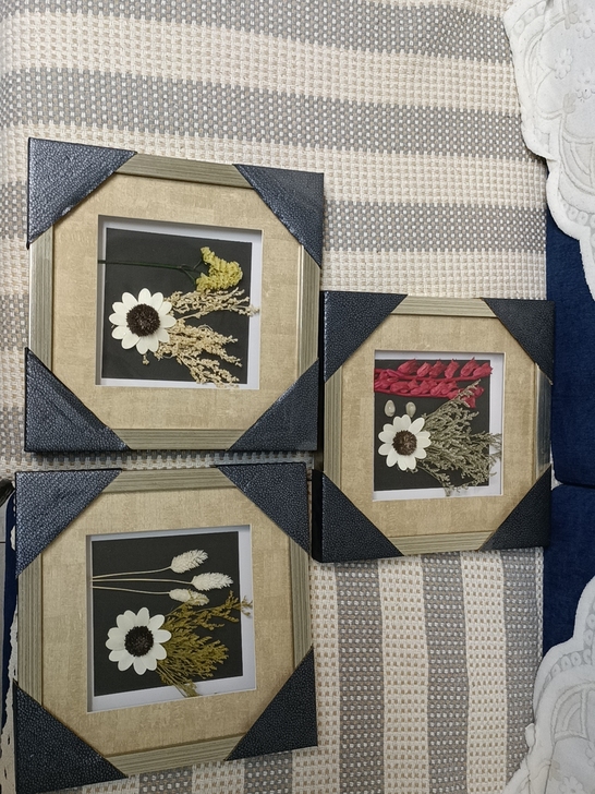 三副手工贴的工艺画  30cm*30cm ...