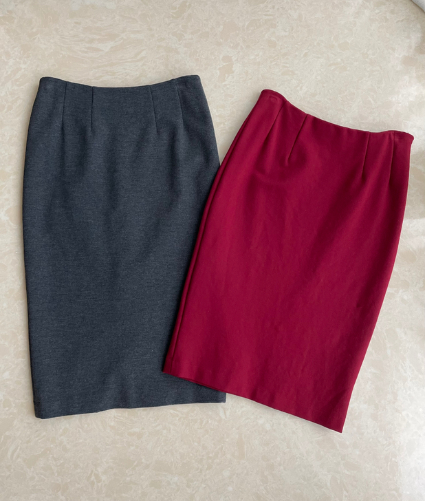 XS 9新 深灰色包臀半身裙铅笔裙秋冬弹力...