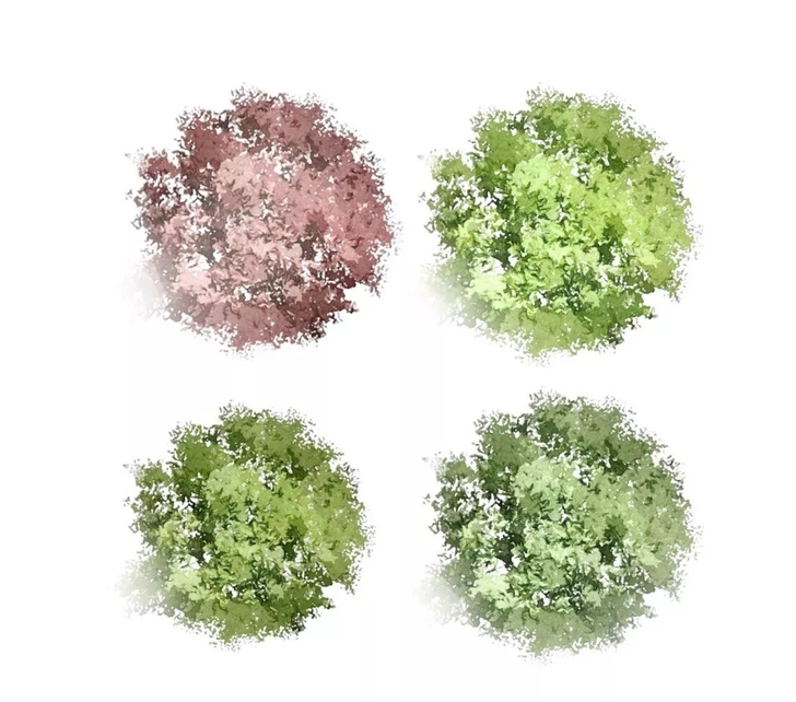 彩平图素材，插画风，拼贴素材。