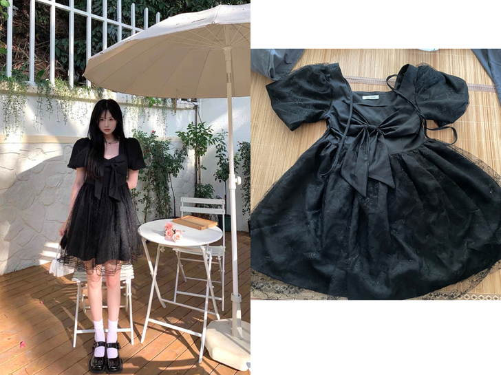 可爱风连衣裙，图一穿过一次，图二穿过四五次...